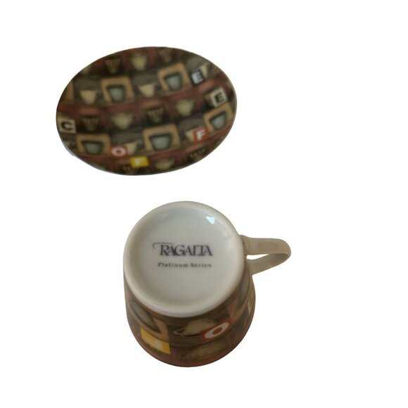 Ragalta Platinum Series 12-Piece Espresso Cup & Saucer Set Coffee Motif - Picture 5 of 5